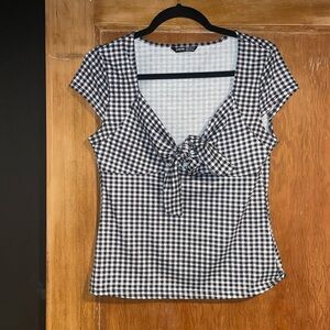 Black & White Checkered Top